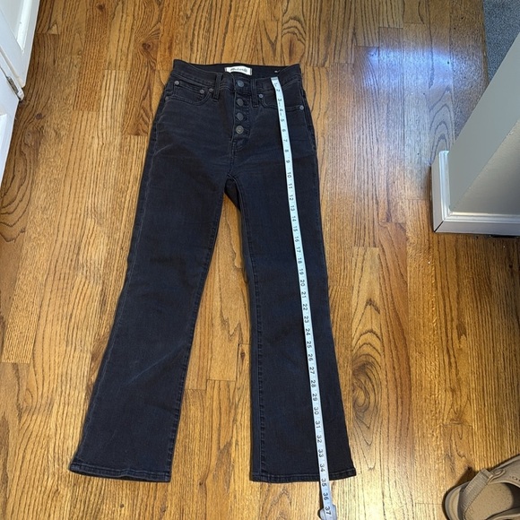 Madewell Cali Demi Cut Black Jeans Size 23 - Picture 10 of 11